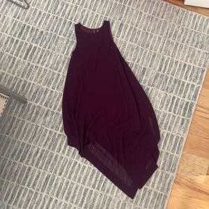 Burgundy handkerchief dress